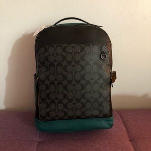 graham backpack in colorblock signature canvas